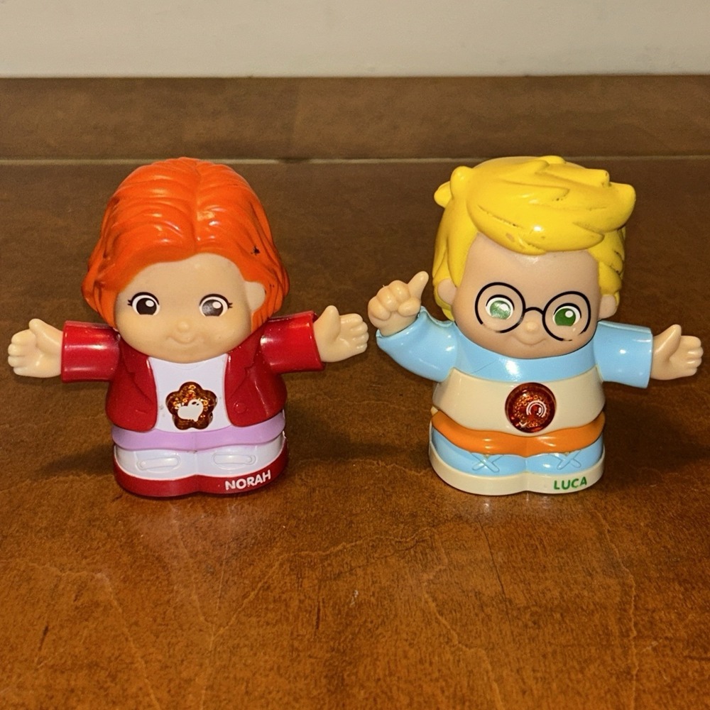 Lot of 2 Vtech Go Go Smart Friends Luca & Norah E1